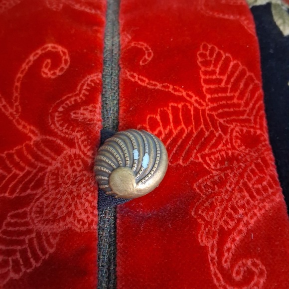 VTG Canvasback Velvet Detail Patchwork Mandarin Collar Wool Jacket - Picture 3 of 16